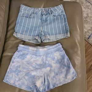 2 pair shorts Girls size 7
